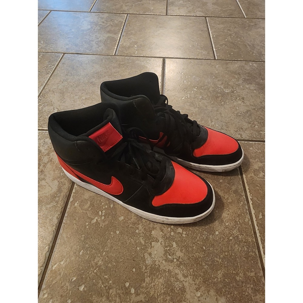 Nike Ebernon Mid Bred Black Habanero Red AQ1773-005 Mens Size 11.5 Shoes